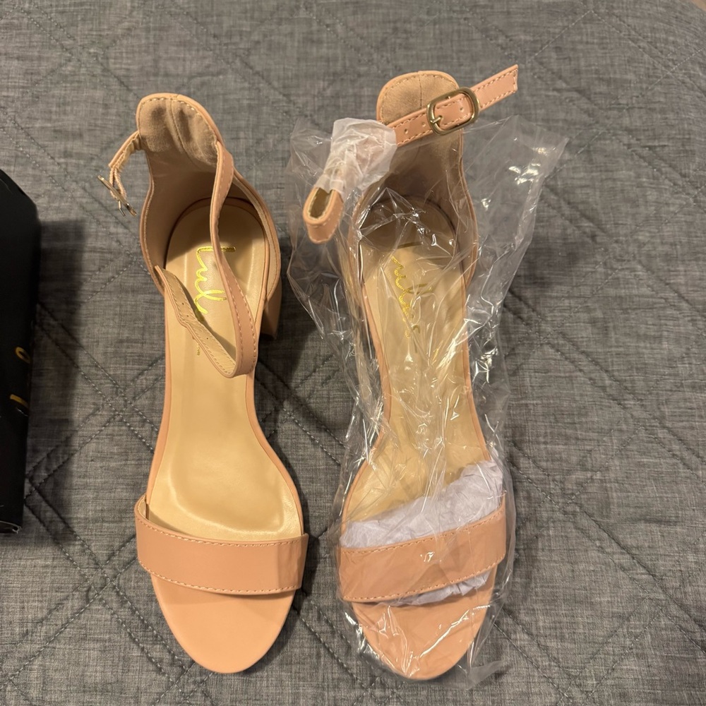 Lulu's Blush Heeled Sandals